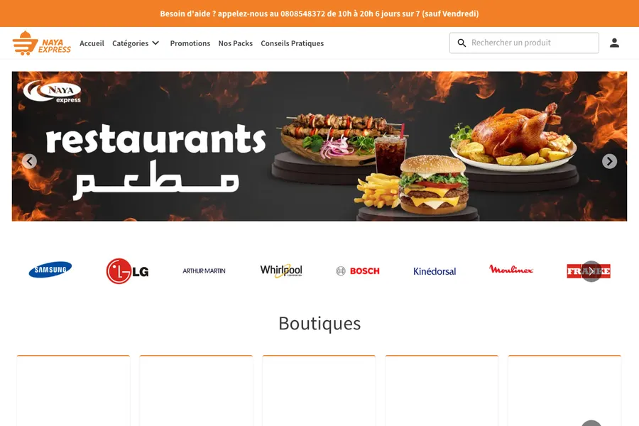 Naya Express — réalisation ThinkWeb