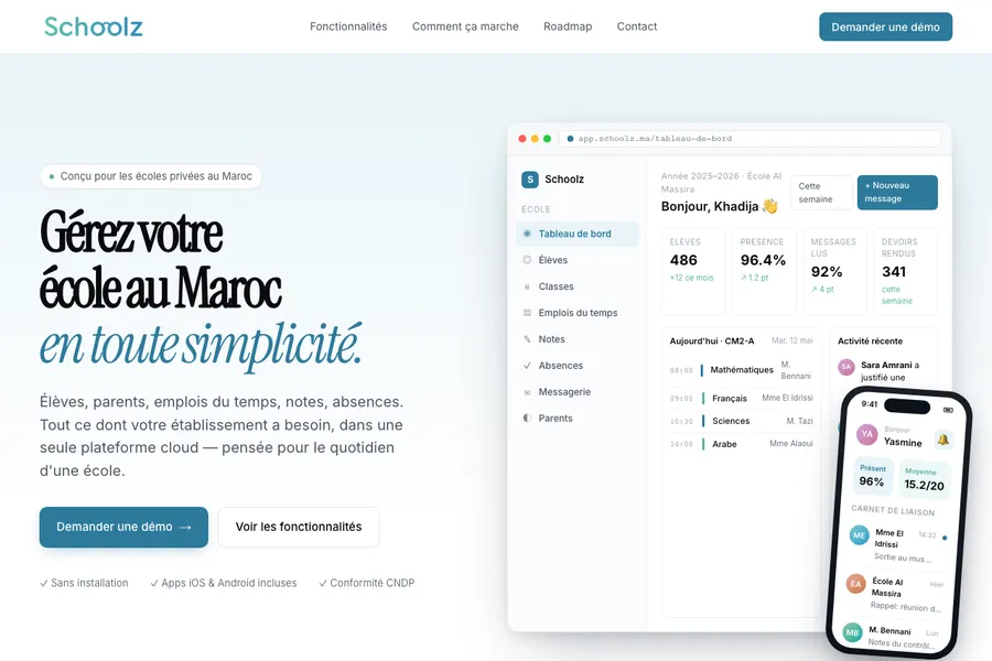 Schoolz — réalisation ThinkWeb
